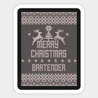 Merry Christmas BARTENDER Sticker